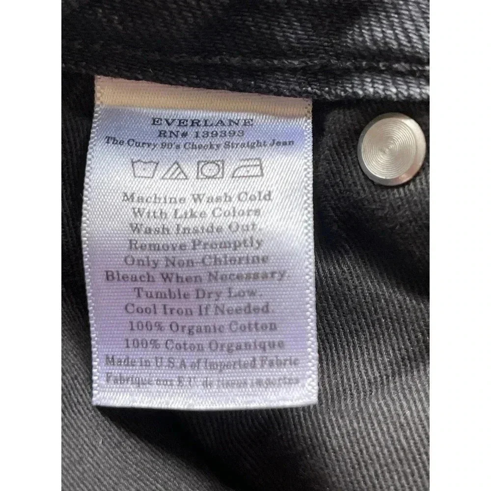 Everlane The Curvy 90’s Cheeky Straight Jean size 28 in washed black NWT - Picture 9 of 9